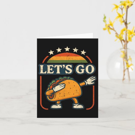 Cartoon Tariff Tacab Artwork Retro Sunset Style Karte (Gelbe Blume)