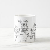 Cartoon-Tasse - Brückenschleppangeln Kaffeetasse (Mittel)