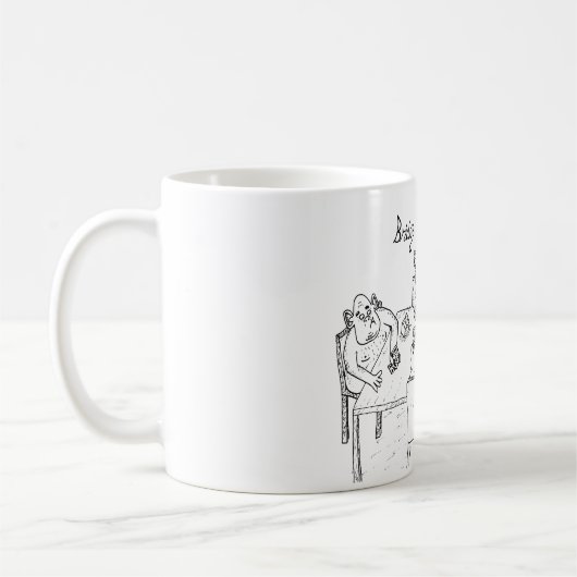 Cartoon-Tasse - Brückenschleppangeln Kaffeetasse (Links)