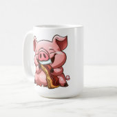 Cartoon Tasse eines Schweinefleischs (Vorderseite Links)