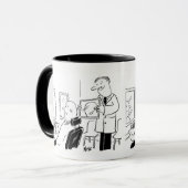 Cartoon-Tasse für Friseur Tasse (Vorderseite Links)