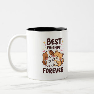Cartoon Tasse - Kawaii Dog & Cat - Funny Animal -