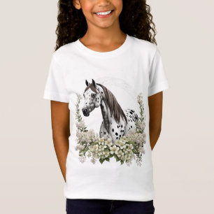 Cartoon Tattoo Art of Appaloosa mit der Grenze von T-Shirt