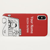Cartoon Taxi Theme Case-Mate iPhone Hülle (Rückseite (Horizontal))