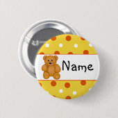 Cartoon Teddy Design Button (Vorne & Hinten)