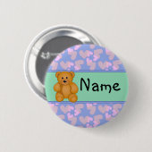 Cartoon Teddy Design Button (Vorne & Hinten)