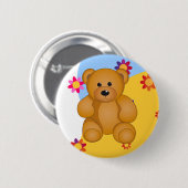 Cartoon Teddy Design Button (Vorne & Hinten)