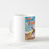 Cartoon Tenby Pembrokeshire Kaffeetasse (Vorderseite Links)