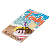 Cartoon Tenby Pembrokeshire Magnet (Linke Seite)