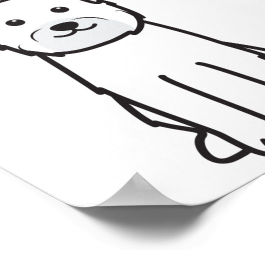 Cartoon Terrier Dog Poster (Ecke)