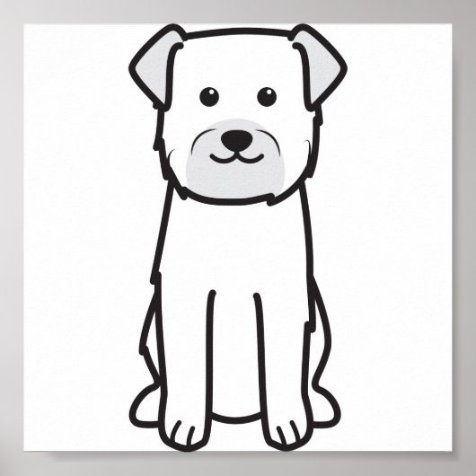 Cartoon Terrier Dog Poster (Vorne)