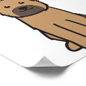 Cartoon Terrier Dog Poster (Ecke)