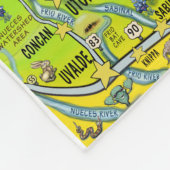 Cartoon Texas Hill Fleecedecke (Ecke)