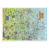 Cartoon Texas Hill Tischdecke (Vorderseite (Horizontal))