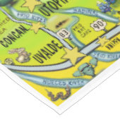 Cartoon Texas Hill Tischdecke (Schrägansicht)