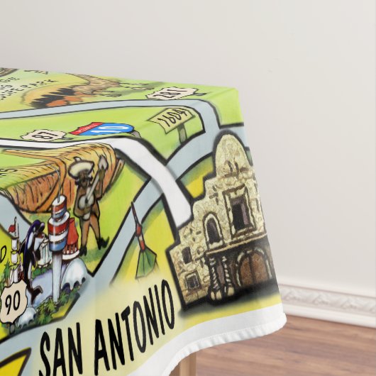 Cartoon Texas Hill Tischdecke (Beispiel)