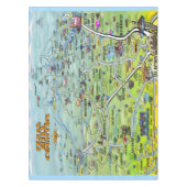 Cartoon Texas Hill Tischdecke (Vorderseite)