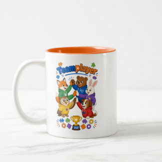 Cartoon Tiere bunte Kinder Teamplayer Zweifarbige Tasse