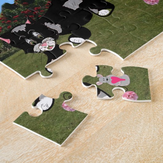 Cartoon Tiere im Garden Jigsaw Puzzle (Seite)