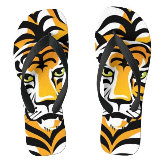 Cartoon Tiger Animal Print Flip Flops Badesandalen (Fußbett)