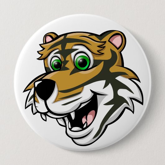 Cartoon-Tiger Button (Vorderseite)