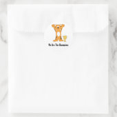 Cartoon Tiger Champion mit Trophäe Runder Aufkleber (Tasche)