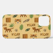Cartoon Tiger: Fröhliches Kindermuster. Case-Mate iPhone Hülle (Rückseite (Horizontal))