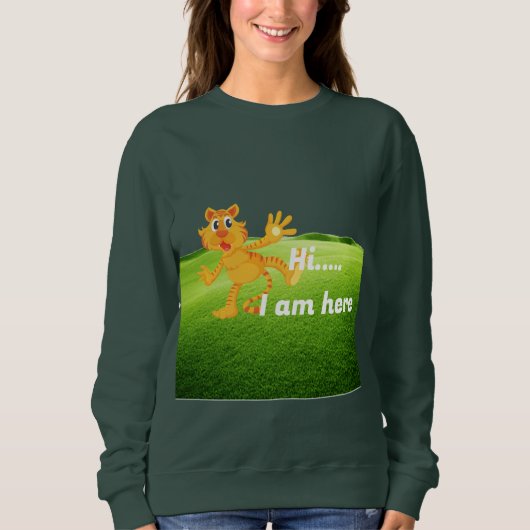 Cartoon Tiger Mascot Sweatshirt (Vorderseite)