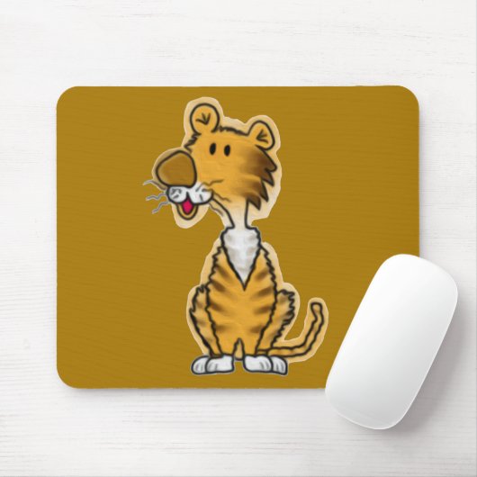 Cartoon Tiger Mousepad (Mit Mouse)