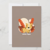 Cartoon Tiger Tiger Drawing Animal Character Art Einladung (Rückseite)
