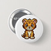 Cartoon Tigerbild Button (Vorne & Hinten)