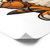 Cartoon Tigerbild Poster (Ecke)