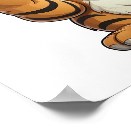Cartoon Tigerbild Poster (Ecke)