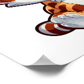 Cartoon Tigerbild Poster (Ecke)