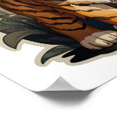 Cartoon Tigerbild Poster (Ecke)