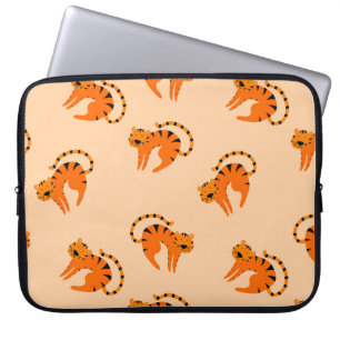 Cartoon Tigers: Vintage Kinderwerbung Laptopschutzhülle