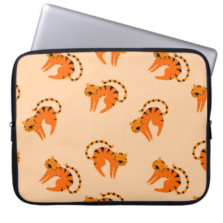Cartoon Tigers: Vintage Kinderwerbung Laptopschutzhülle