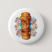 Cartoon Tiki Statue Button (Vorderseite)