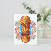 Cartoon Tiki Statue Postkarte (Stehend Vorderseite)