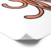 Cartoon Tintenfisch Poster (Ecke)