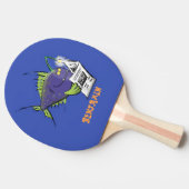 Cartoon Tischtennis Schläger (Seitenansicht)