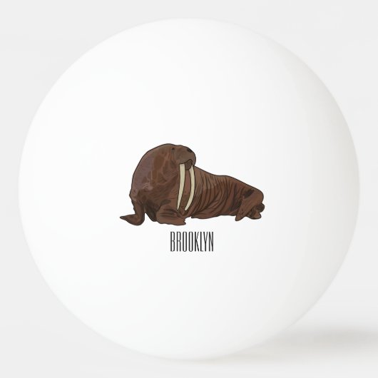 Cartoon Tischtennisball (Vorderseite)