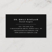 Cartoon Tooth Logo, Zahntechnik, Zahnarzt Visitenkarte (Rückseite)