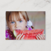 Cartoon Toucan Bird Kid Profile Foto Calling Card Visitenkarte (Rückseite)