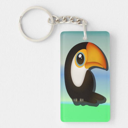 Cartoon Toucan Schlüsselanhänger (Vorderseite)