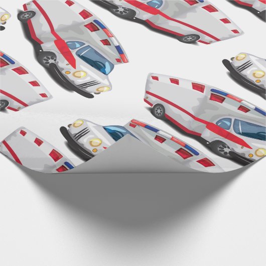 Cartoon Toy Ambulances Geschenkpapier (Ecke)
