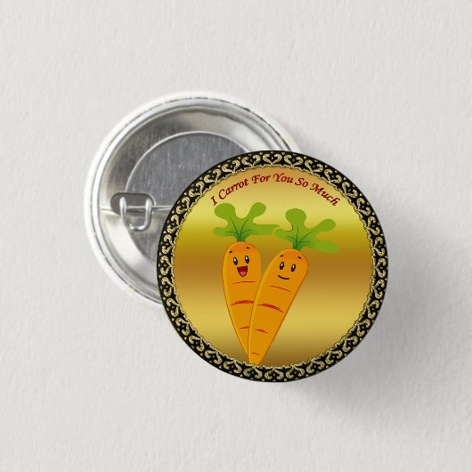 Cartoon trägt große Augen und ein Lächeln zum Gehe Button (Vorne & Hinten)