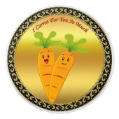 Cartoon trägt große Augen und ein Lächeln zum Gehe Keramikknauf (Vorderseite)