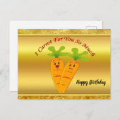 Cartoon trägt große Augen und ein Lächeln zum Gehe Postkarte (Vorne/Hinten)