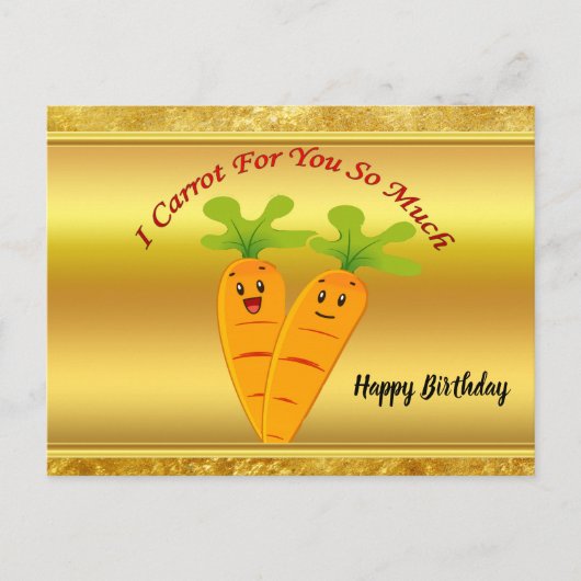 Cartoon trägt große Augen und ein Lächeln zum Gehe Postkarte (Vorderseite)